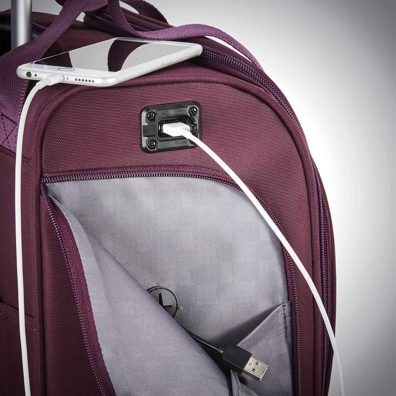 Samsonite حقيبة سامسونايت المحمولة تحت المقعد مع منفذ USB، بنفسجي، مقاس واحد - Image 5